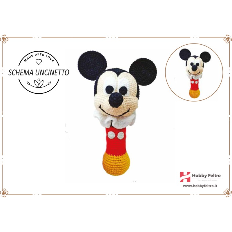 schema per uncinetto sonaglio per neonati topolino pdf digitale