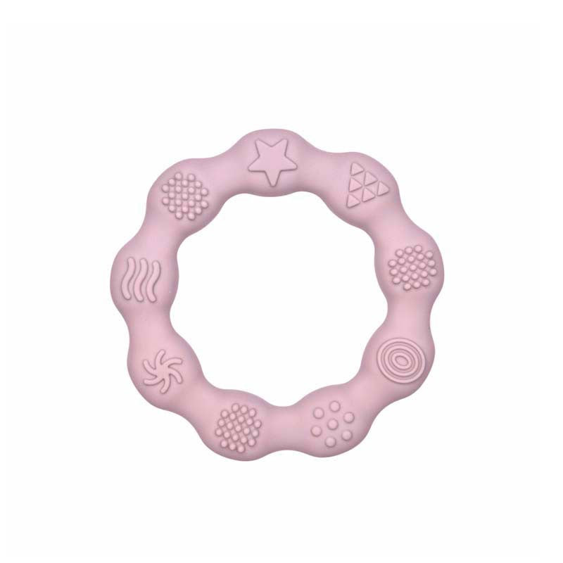 massaggiagengice rotondo 83mm rosa per dentizione neonati