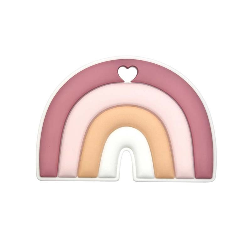 massaggiagengive arcobaleno 90x63mm rosa per dentizione neonati