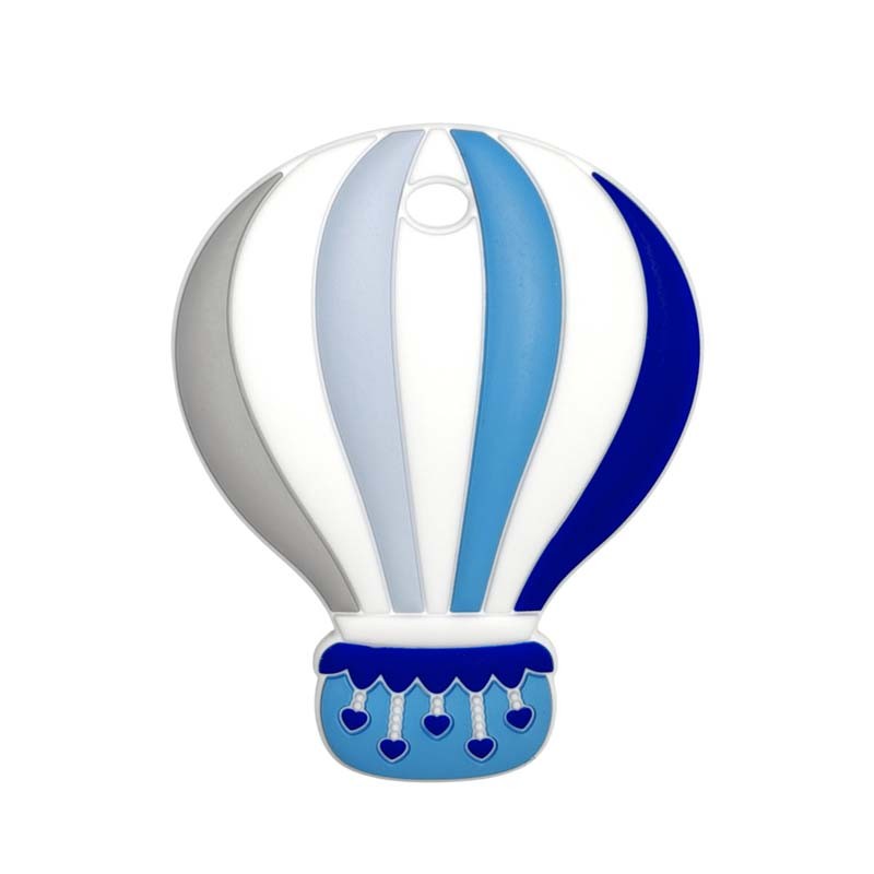 massaggiagengive mongolfiera 90x70mm azzurro per dentizione neonati
