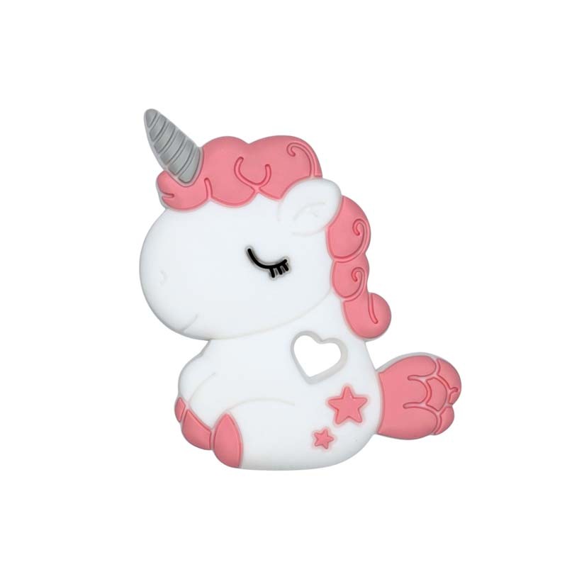 massaggiagengive unicorno 80x70mm Rosa per dentizione neonati