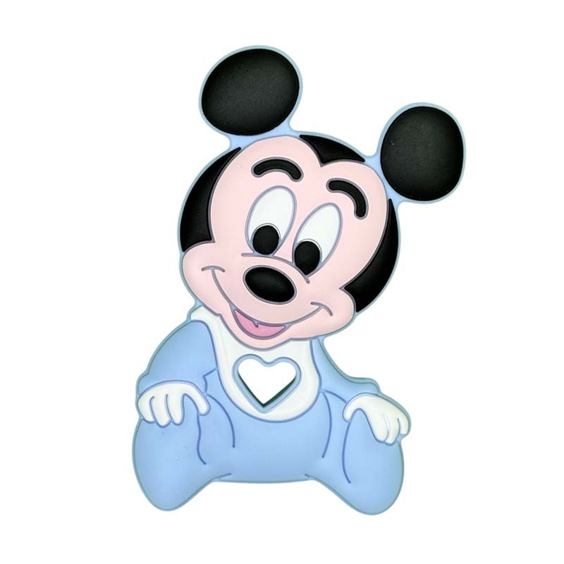massaggiagengive topolino 100x60mm azzurro per dentizione neonati