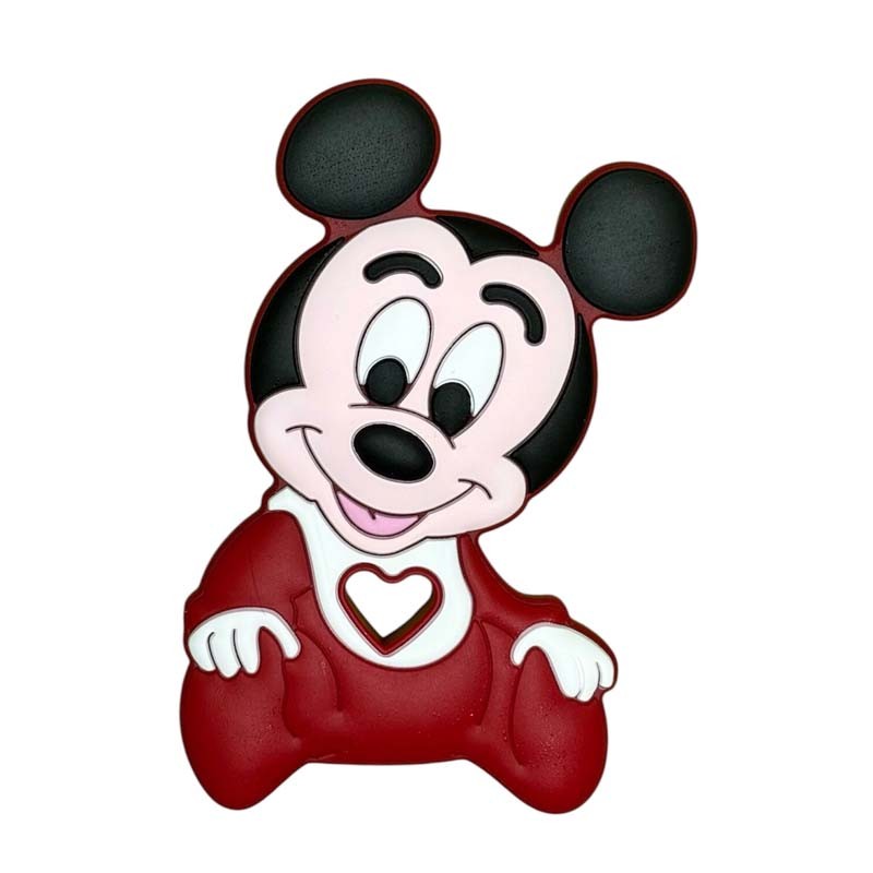 massaggiagengive topolino 100x60mm rosso per dentizione neonati
