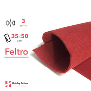 Feltro 35x50cm 3mm Rosso Acceso COD.03