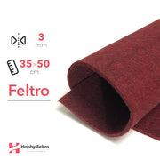 Feltro 35x50cm 3mm Rosso Borgogna COD.52