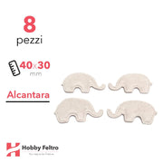Elefantini Alcantara 8 Pezzi Bianco Avorio COD.01