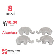 Elefantini Alcantara 8 Pezzi Grigio Chiaro COD.04