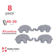 Elefantini Alcantara 8 Pezzi Grigio Scuro COD.06