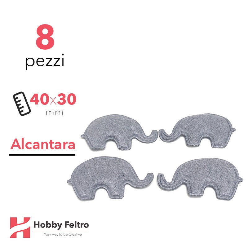 Elefantini Alcantara 8 Pezzi Grigio Scuro COD.06