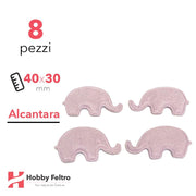 Elefantini Alcantara 8 Pezzi Rosa Irisè COD.08