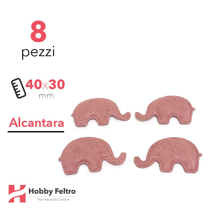 Elefantini Alcantara 8 Pezzi Rosa Veneziano COD.10