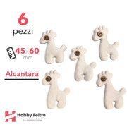 Giraffe Alcantara 6 Pezzi Bianco Avorio COD.01