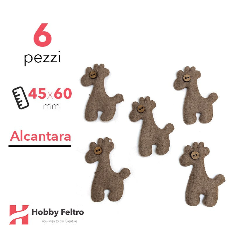 Giraffe Alcantara 6 Pezzi Marrone Tabacco COD.02