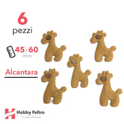 Giraffe Alcantara 6 Pezzi Giallo Senape COD.03