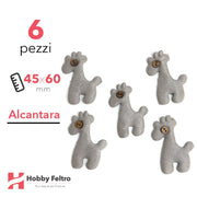 Giraffe Alcantara 6 Pezzi Grigio Chiaro COD.04