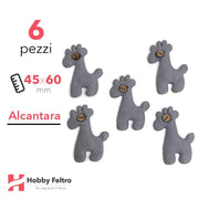 Giraffe Alcantara 6 Pezzi Grigio Scuro COD.06