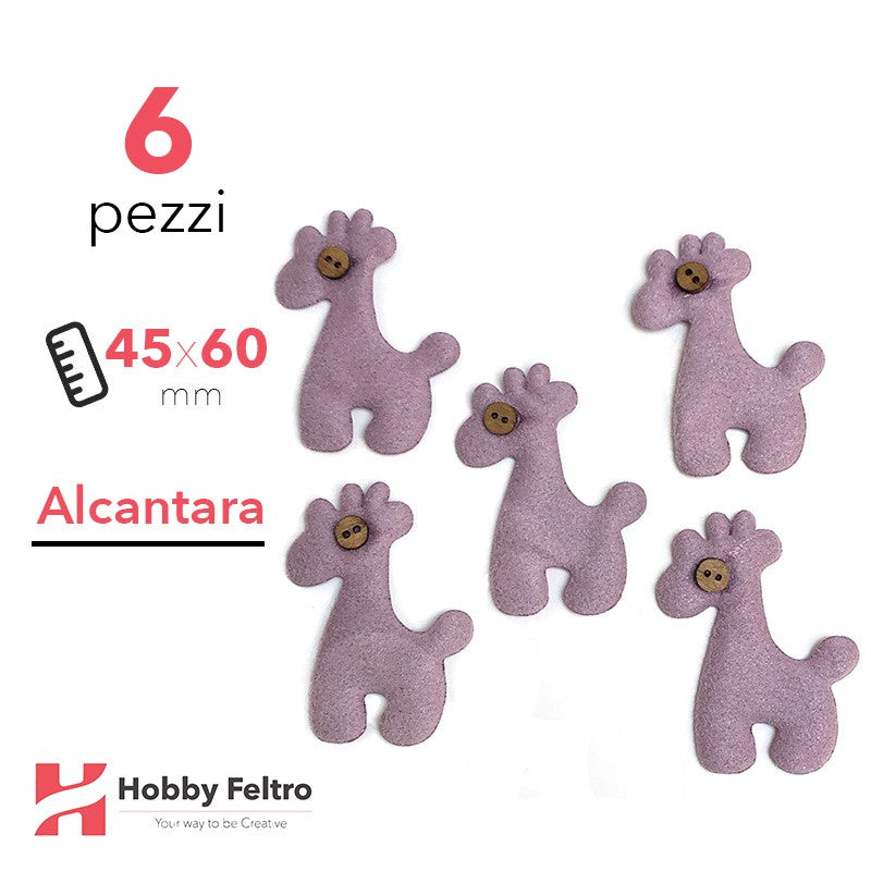 Giraffe Alcantara 6 Pezzi Lilla COD.07