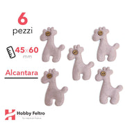 Giraffe Alcantara 6 Pezzi Rosa Irisè COD.08