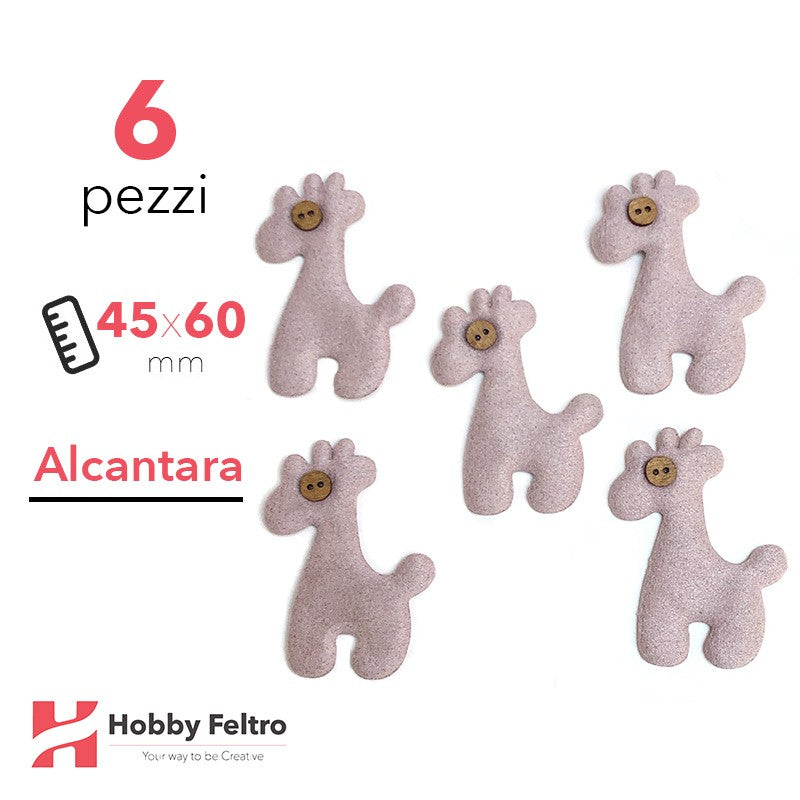 Giraffe Alcantara 6 Pezzi Rosa Irisè COD.08