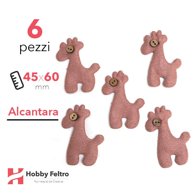 Giraffe Alcantara 6 Pezzi Rosa Veneziano COD.10