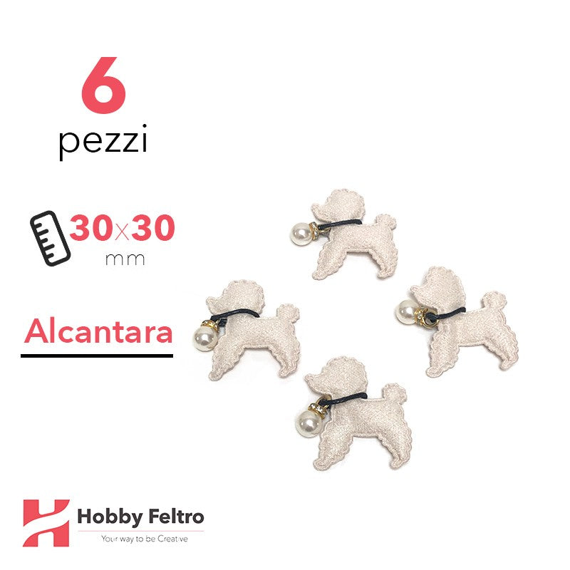 Barboncino Alcantara 6 Pezzi Bianco Avorio COD.01