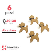 Barboncino Alcantara 6 Pezzi Giallo Senape COD.03
