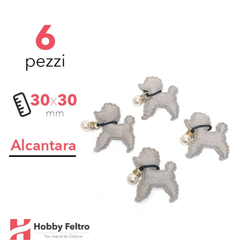 Barboncino Alcantara 6 Pezzi Grigio Chiaro COD.04