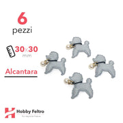 Barboncino Alcantara 6 Pezzi Grigio Marino COD.05
