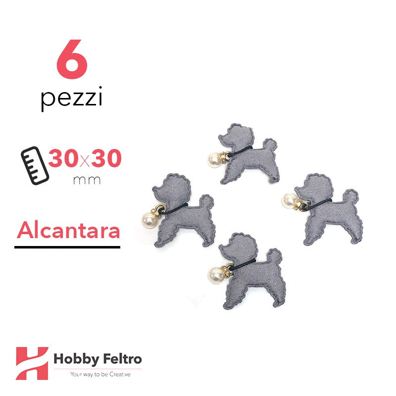Barboncino Alcantara 6 Pezzi Grigio Scuro COD.06