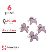 Barboncino Alcantara 6 Pezzi Lilla COD.07