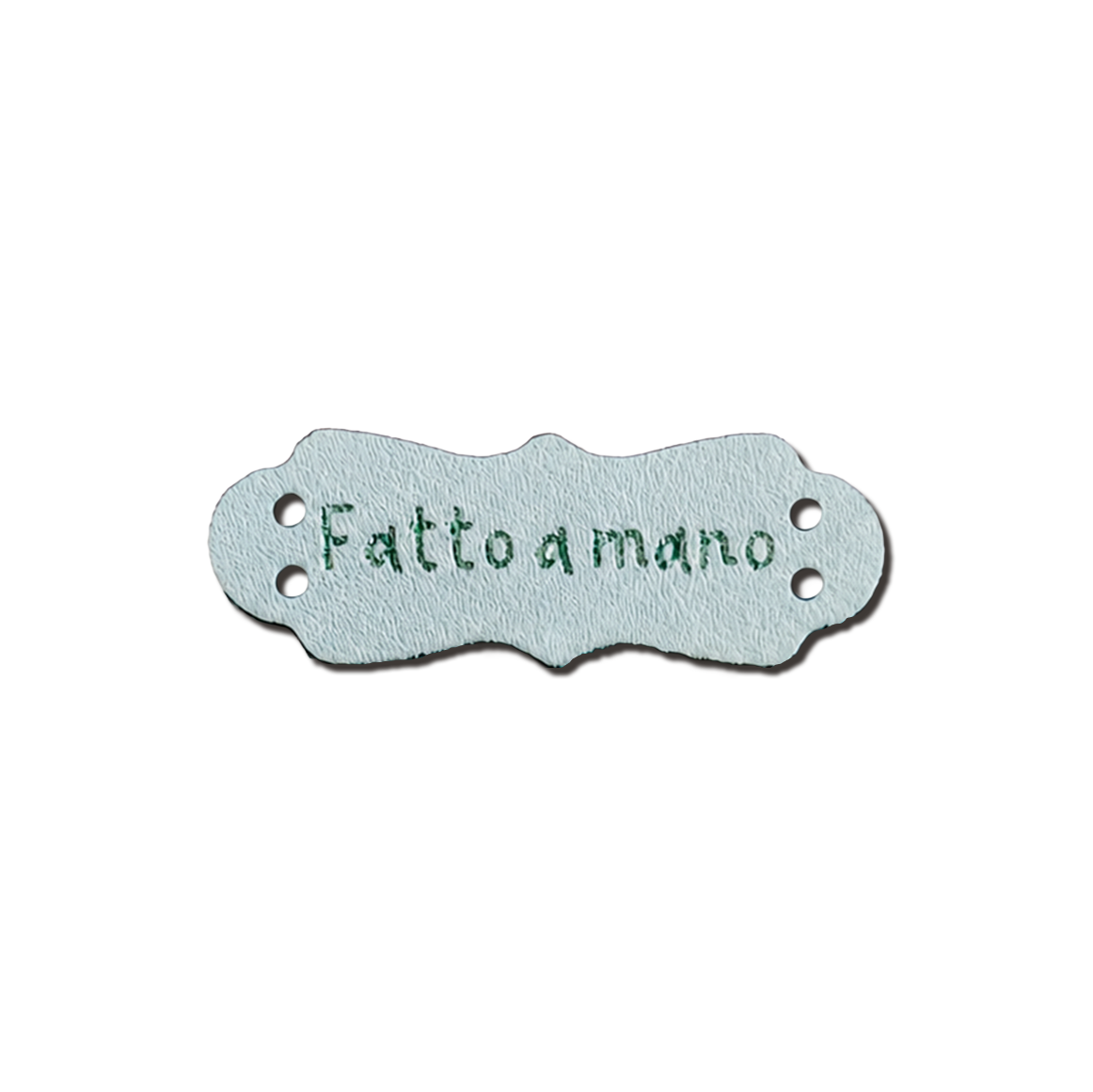 Etichette in Ecopelle “Fatto a Mano” Azzurro – 10 o 210 Pezzi