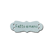 Etichette in Ecopelle “Fatto a Mano” Azzurro – 10 o 210 Pezzi