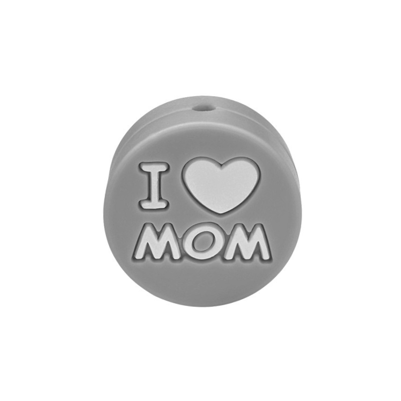 formina in silicone alimentare per dentizione neonati a forma di i love mom