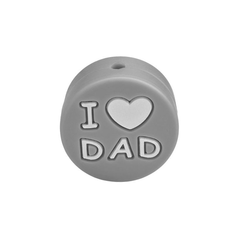 formina in silicone alimentare per dentizione neonati a forma di i love dad