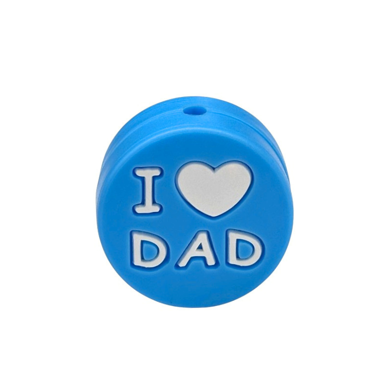 formina in silicone alimentare per dentizione neonati a forma di i love dad