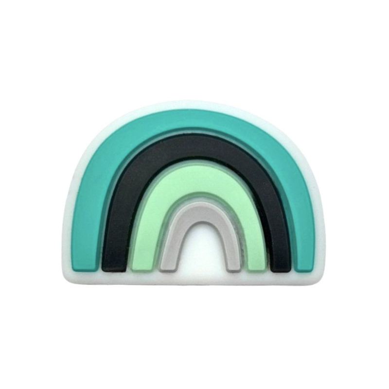 formina in silicone alimentare per dentizione neonati a forma di arcobaleno