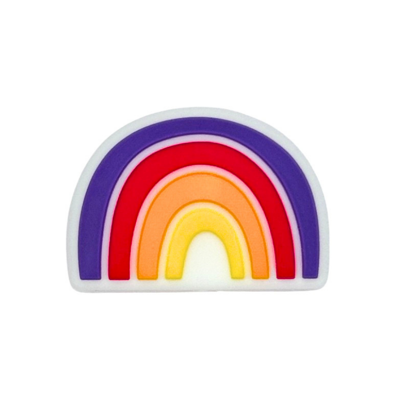 formina in silicone alimentare per dentizione neonati a forma di arcobaleno