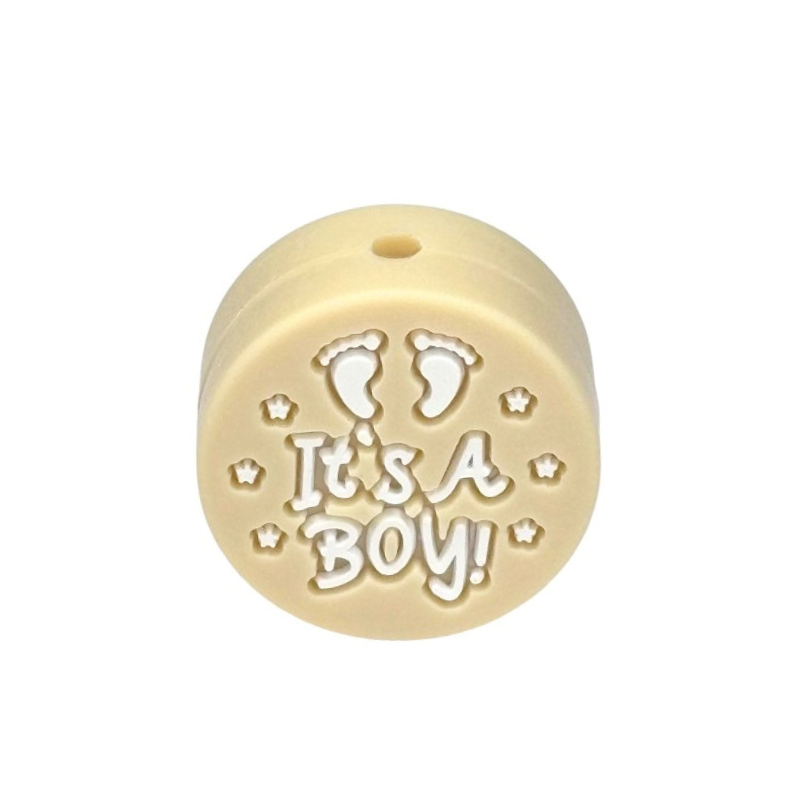 formina in silicone alimentare per dentizione neonati a forma di it's a boy