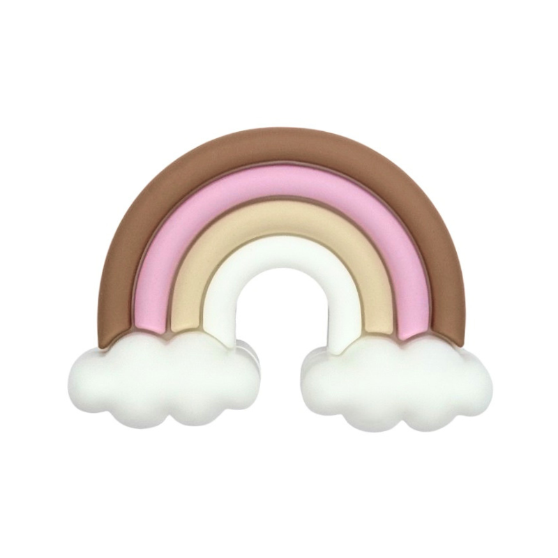formina in silicone alimentare per dentizione neonati a forma di arcobaleno 3d