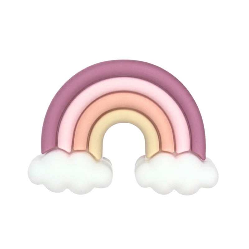 formina in silicone alimentare per dentizione neonati a forma di arcobaleno 3d