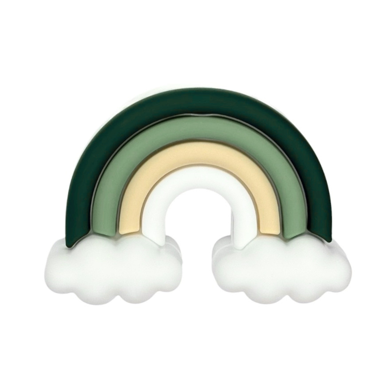 formina in silicone alimentare per dentizione neonati a forma di arcobaleno 3d