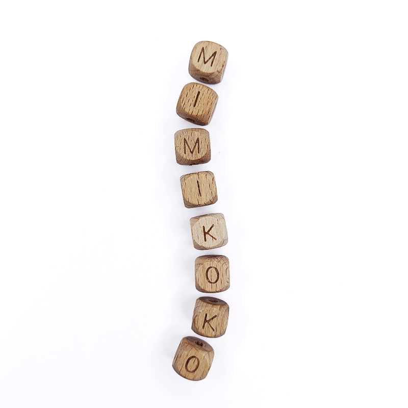 Lettere in Legno Naturale per Catenelle e Accessori Neonato