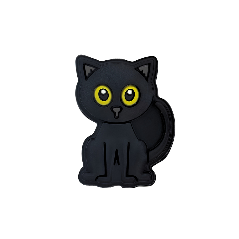 Gatto Nero in Silicone 27x21mm