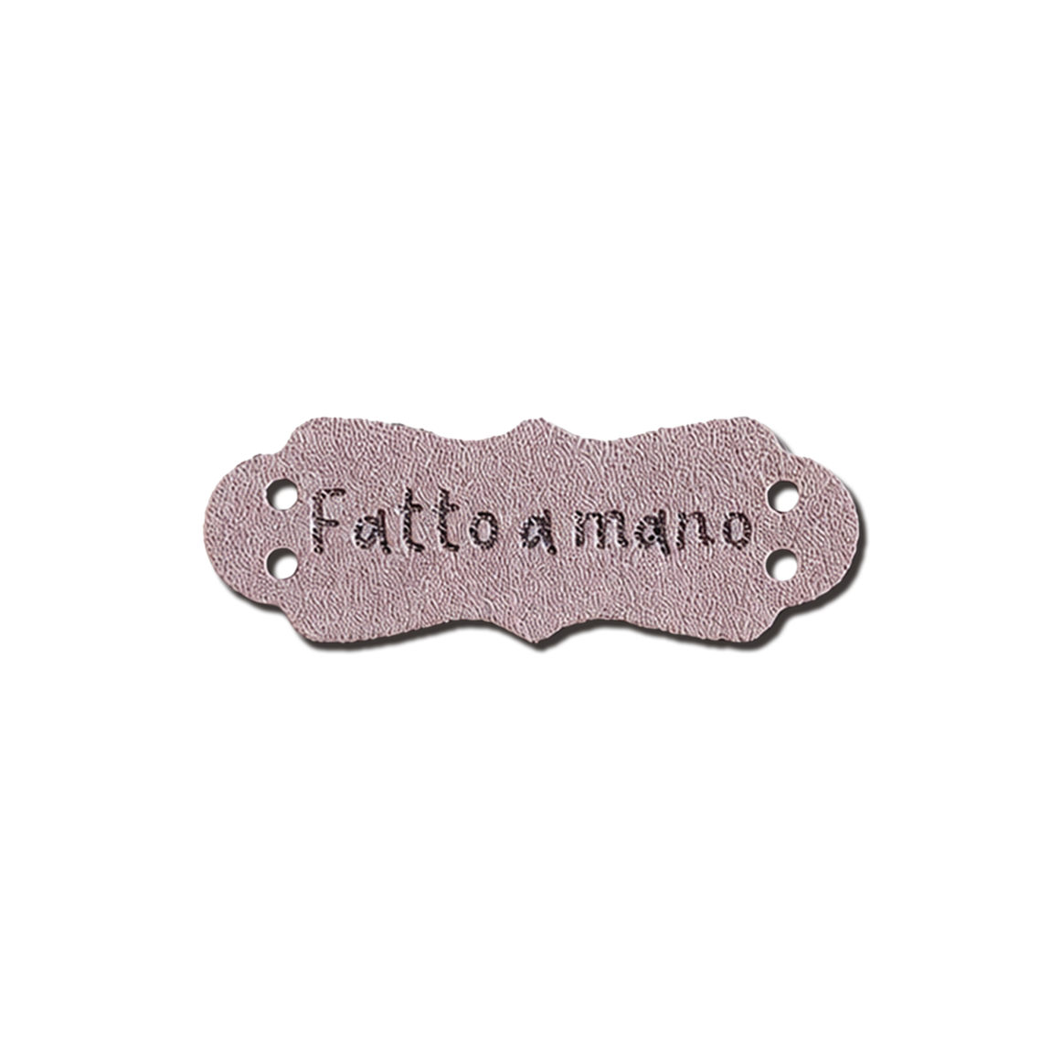 Etichette in Ecopelle “Fatto a Mano” Lilla – 10 o 210 Pezzi