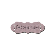 Etichette in Ecopelle “Fatto a Mano” Lilla – 10 o 210 Pezzi