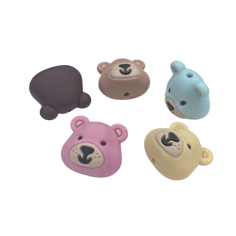 Testa Orso 3D in Silicone 20x18x14mm