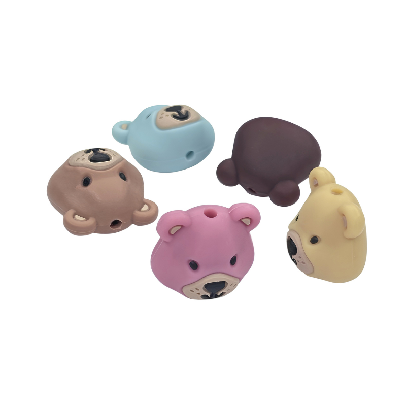 Testa Orso 3D in Silicone 20x18x14mm