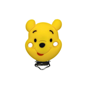 clip in silicone alimentare per dentizione neonati winnie-the-pooh 40x38mm