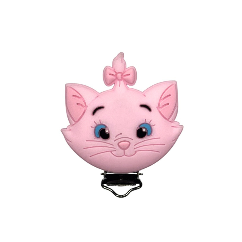 clip in silicone alimentare per dentizione neonati aristogatti 45x45mm