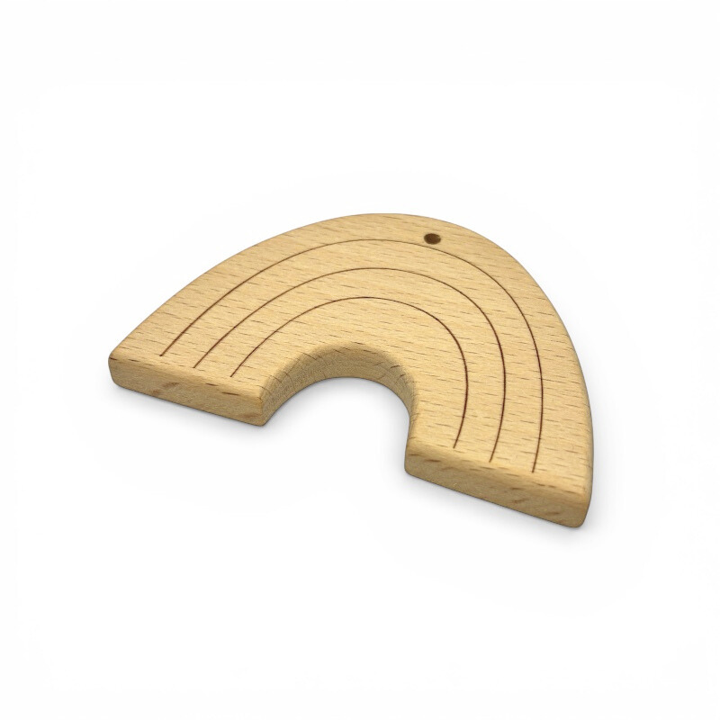 massaggiagengive Arcobaleno 85x58mm legno naturale dentizione neonato
